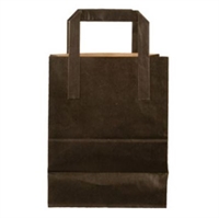 Bærepose med hank 6 l. sort  180x105x230mm 70g papir|500 stk